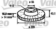 Valeo 186874 - Тормозной диск autosila-amz.com