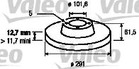 Valeo 186310 - Тормозной диск autosila-amz.com