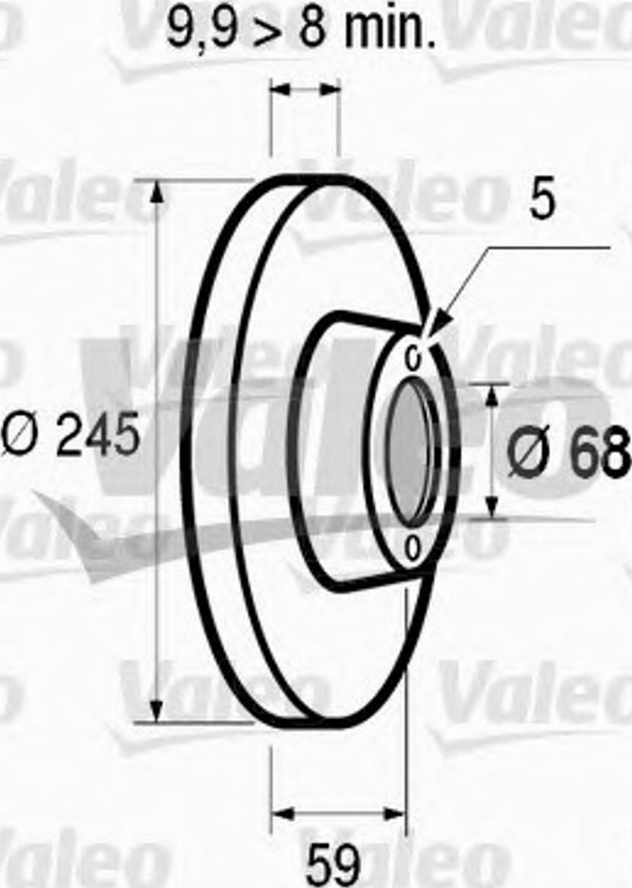 Valeo 186293 - Тормозной диск autosila-amz.com