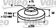 Valeo 186240 - Тормозной диск autosila-amz.com