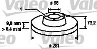 Valeo 186256 - Тормозной диск autosila-amz.com