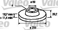 Valeo 186257 - Тормозной диск autosila-amz.com