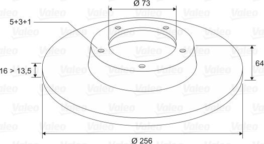 Valeo 186206 - Тормозной диск autosila-amz.com