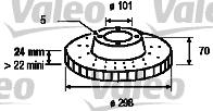 Valeo 186284 - Тормозной диск autosila-amz.com