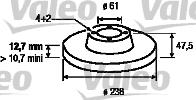 Valeo 186285 - Тормозной диск autosila-amz.com