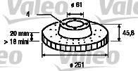 Valeo 186287 - Тормозной диск autosila-amz.com