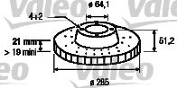 Valeo 186235 - Тормозной диск autosila-amz.com