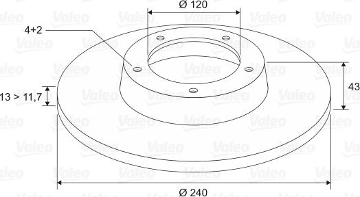 Valeo 186236 - Тормозной диск autosila-amz.com