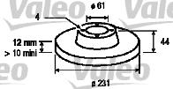 Valeo 186232 - Тормозной диск autosila-amz.com