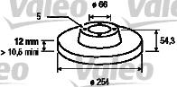 Valeo 186223 - Тормозной диск autosila-amz.com