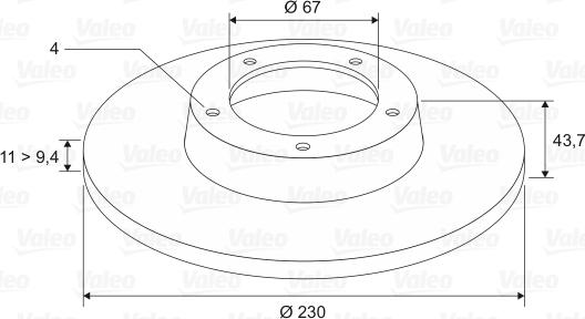 Valeo 186777 - Тормозной диск autosila-amz.com