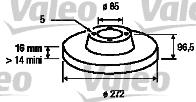 Valeo 187045 - Тормозной диск autosila-amz.com