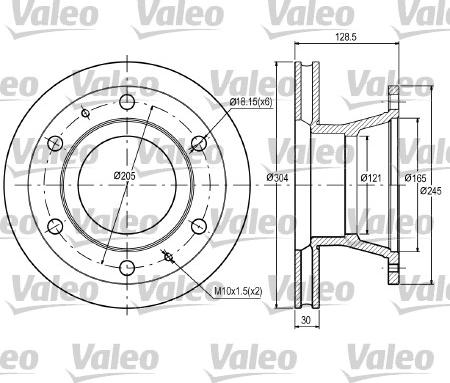 Valeo 187059 - Тормозной диск autosila-amz.com