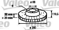 Valeo 187058 - Тормозной диск autosila-amz.com