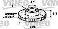 Valeo 187061 - Тормозной диск autosila-amz.com