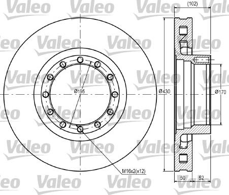 Valeo 187089 - Тормозной диск autosila-amz.com