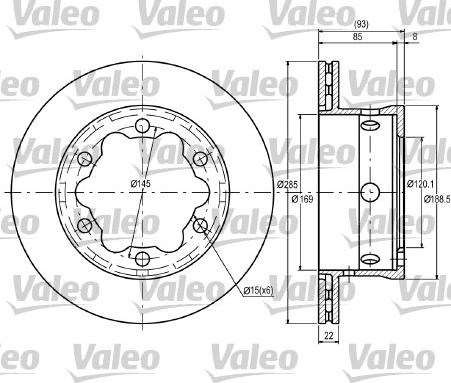 Valeo 187081 - Тормозной диск autosila-amz.com