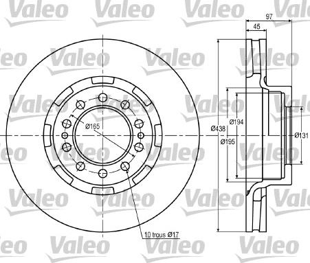 Valeo 187024 - Тормозной диск autosila-amz.com