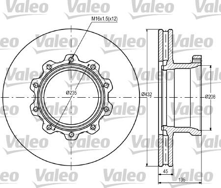 Valeo 187077 - Тормозной диск autosila-amz.com