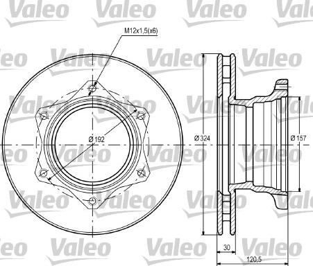 Valeo 187109 - Тормозной диск autosila-amz.com