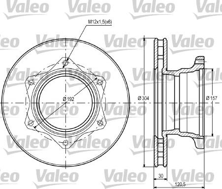 Valeo 187106 - Тормозной диск autosila-amz.com