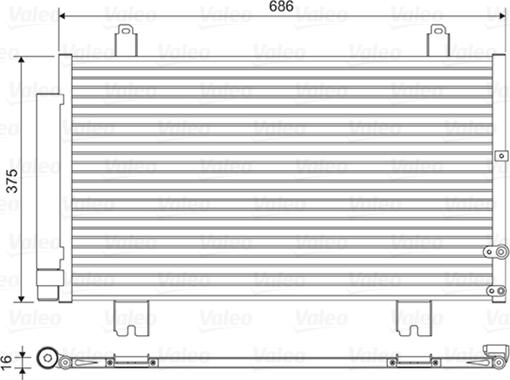 Valeo 814451 - Конденсатор кондиционера autosila-amz.com