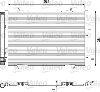 Valeo 814406 - Конденсатор кондиционера autosila-amz.com