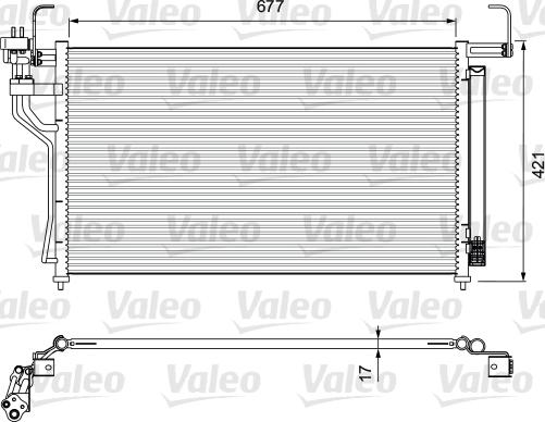 Valeo 814400 - Конденсатор кондиционера autosila-amz.com