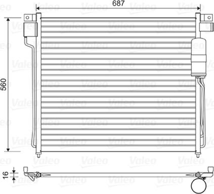 Valeo 814483 - Конденсатор кондиционера autosila-amz.com