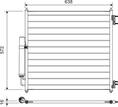 Valeo 814053 - Конденсатор кондиционера autosila-amz.com