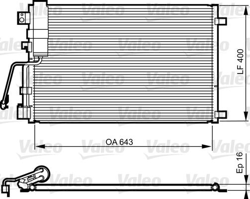 Valeo 814009 - Конденсатор кондиционера autosila-amz.com