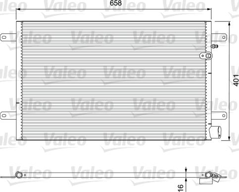 Valeo 814004 - Конденсатор кондиционера autosila-amz.com