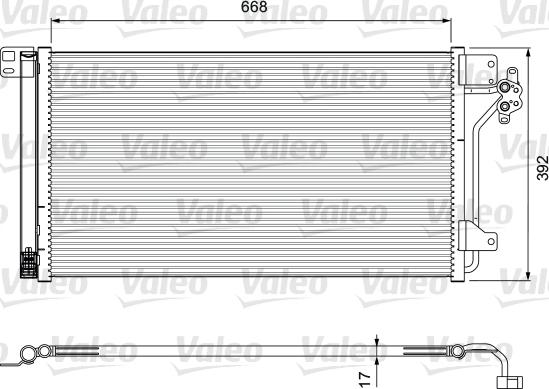Valeo 814015 - Конденсатор кондиционера autosila-amz.com