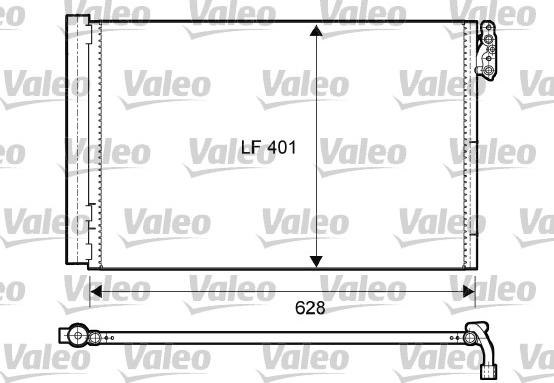 Valeo 814011 - Конденсатор кондиционера autosila-amz.com