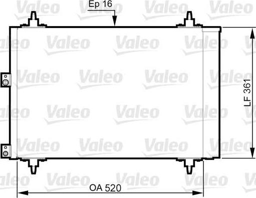 Valeo 814080 - Конденсатор кондиционера autosila-amz.com