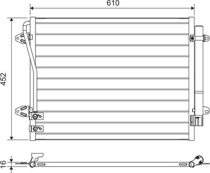 Valeo 814039 - Конденсатор кондиционера autosila-amz.com