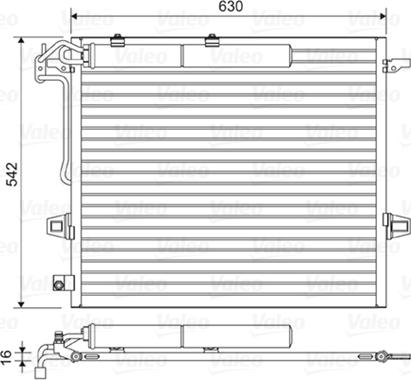 Valeo 814025 - Конденсатор кондиционера autosila-amz.com