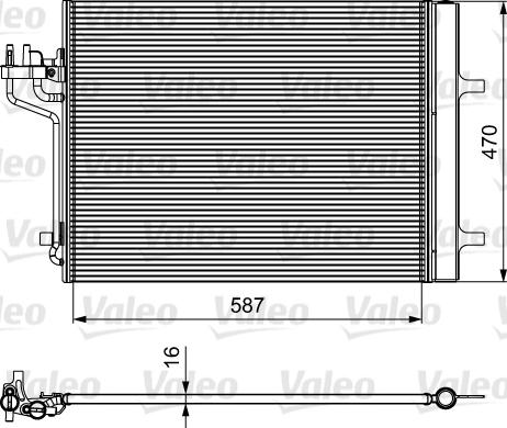Valeo 814021 - Конденсатор кондиционера autosila-amz.com