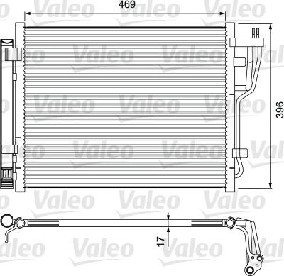 Valeo 814070 - Конденсатор кондиционера autosila-amz.com