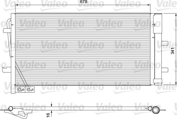 Valeo 814169 - Конденсатор кондиционера autosila-amz.com