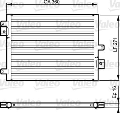 Valeo 814167 - Конденсатор кондиционера autosila-amz.com