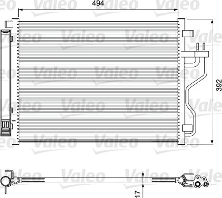 Valeo 814396 - Конденсатор кондиционера autosila-amz.com