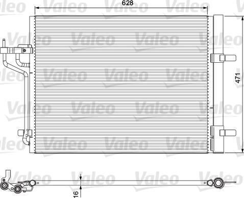 Valeo 814390 - Конденсатор кондиционера autosila-amz.com