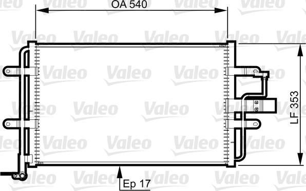 Valeo 814357 - Конденсатор кондиционера autosila-amz.com