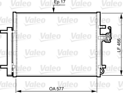 Valeo 814360 - Конденсатор кондиционера autosila-amz.com