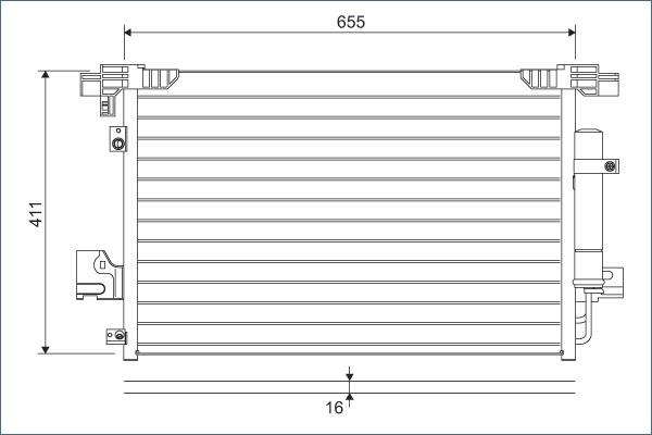 Valeo 814315 - Конденсатор кондиционера autosila-amz.com