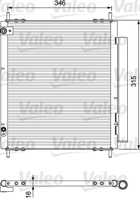 Valeo 814222 - Конденсатор кондиционера autosila-amz.com