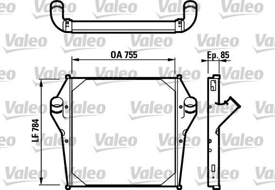 Valeo 816961 - Интеркулер, теплообменник турбины autosila-amz.com