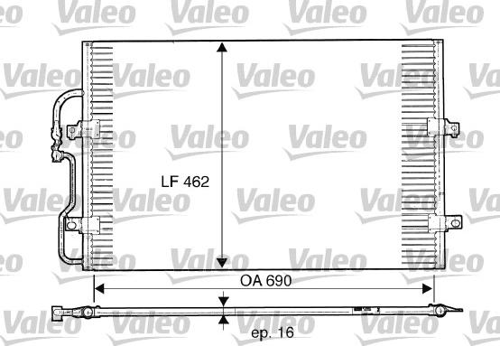 Valeo 816852 - Конденсатор кондиционера autosila-amz.com