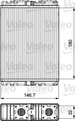 Valeo 811557 - Радиатор отопителя MITSUBISHI LANCER MITSUBISHI LANCER autosila-amz.com